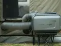 Climatiseur mobile réversible mode chauffage, prêt à réchauffer votre tente.