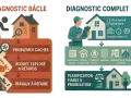 Diagnostic bâclé vs. complet pour rénover sa maison : problèmes cachés, budget explosé et travaux à refaire, ou planification fiable et priorisation.