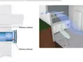 Schéma d'un ventilateur pour cave humide, montrant le flux d'air dans une buanderie.