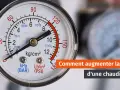 Manomètre de chaudière indiquant une pression basse. Attention, une chaudière à 0 bar présente un danger.