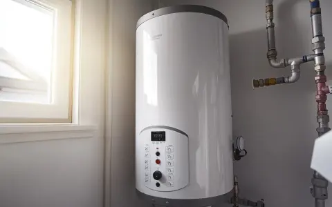 Chauffe-eau 200l blanc avec panneau de contrôle. Estimation de la consommation kwh chauffe-eau 200l par jour.