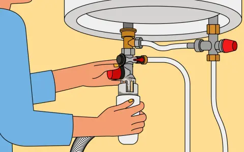 Maintenant, je vais ajuster le groupe de sécurité de mon chauffe-eau.