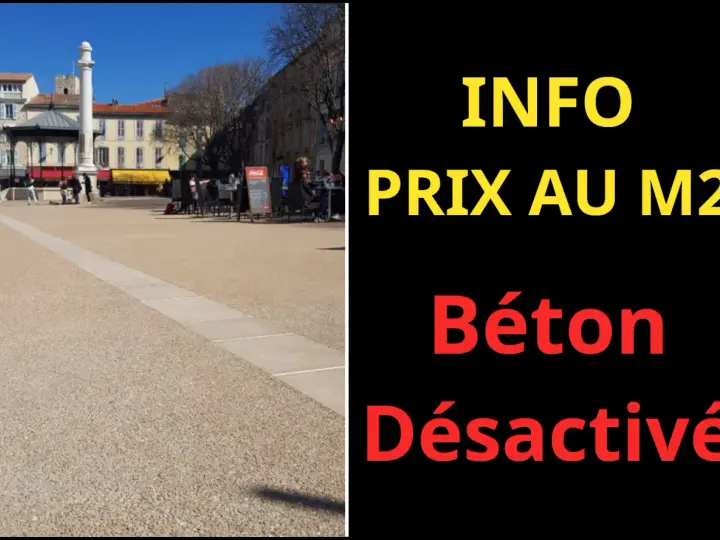 INFO PRIX AU M2 Béton Désactivé. Découvrez le prix au m2 du béton désactivé pour vos projets d'aménagement extérieur.