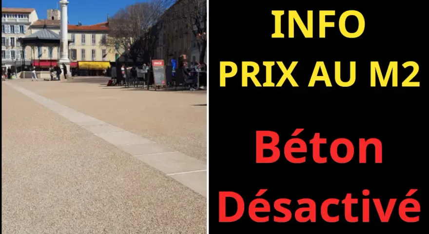 INFO PRIX AU M2 Béton Désactivé. Découvrez le prix au m2 du béton désactivé pour vos projets d'aménagement extérieur.