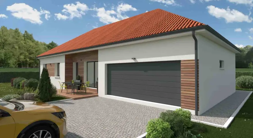Maison moderne 100m2 avec garage, terrasse et jardin. Le prix maison neuve 100m2 sans terrain est un bon point de départ pour votre projet.
