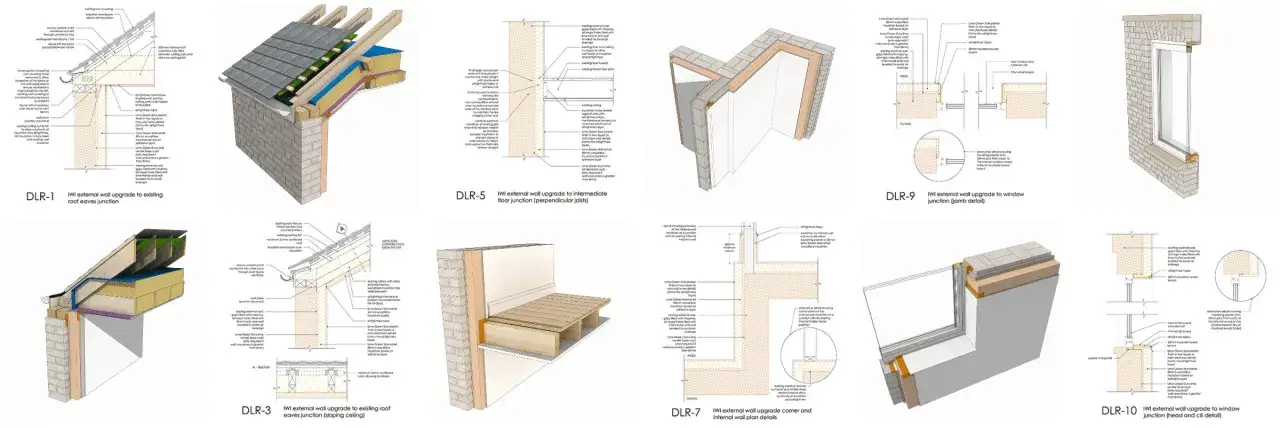 D&eacute;tails techniques d'isolation phonique cloison pour am&eacute;lioration des murs ext&eacute;rieurs.