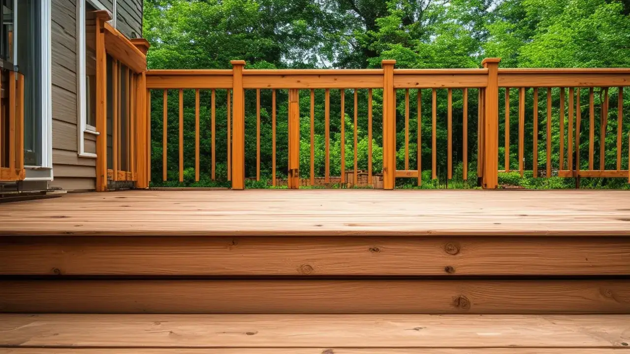 Une nouvelle terrasse en bois, prête à accueillir vos moments de détente. L'idée de créer une terrasse parfaite prend vie ici.